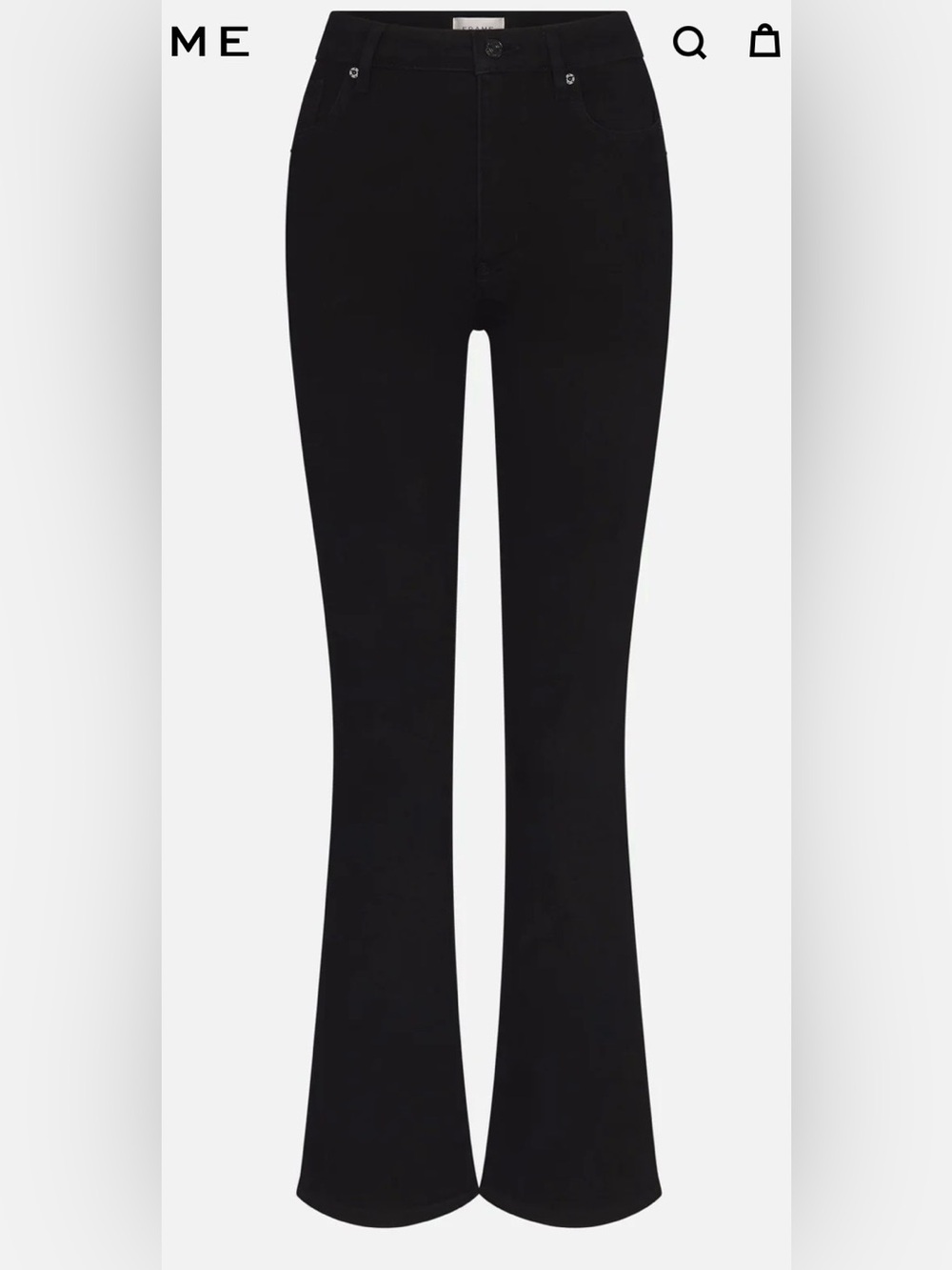 Frame Denim Black Flare & Wide Leg Jeans